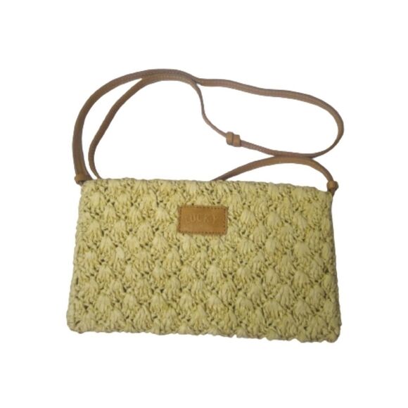 Lucky Brand Floral Straw Crossbody Shoulder Bag - Picture 3 of 11